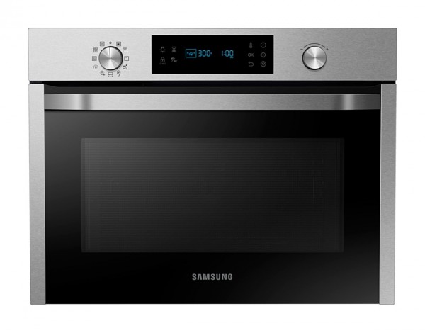 FORNO COMBINATO SAMSUNG NQ50J3530BS INCASSO 60 CM 50 L VENTILATO MICROONDE 800 W GRILL PULIZIA A VAPORE NERO / INOX