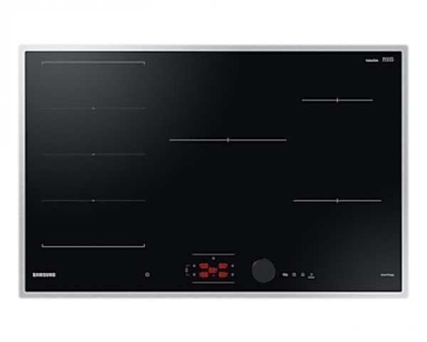 PIANO COTTURA SAMSUNG NZ85C6058HK/U1 / NZ85C6058KK INDUZIONE 80 CM 5 FUOCHI DISPLAY LED WIFI BLUETOOTH VETROCERAMICA NERO