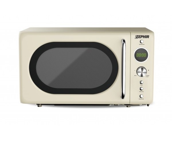 FORNO MICROONDE DIGITALE COMBINATO ZEPHIR ZHC21CVD 20L GRILL 1200 + 900W 6 LIVELLI DI POTENZA 9 PROGRAMMI AUTOMATICI TIMER CREMA