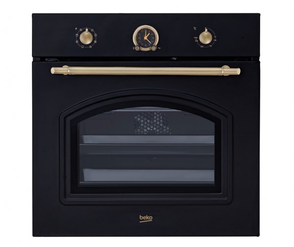 FORNO RUSTICO BEKO OIM 27200 A MULTIFUNZIONE 60 CM 71 L AD INCASSO VENTILATO 8 FUNZIONI GRILL ELETTRICO GRIGIO ANTRACITE CLASSE A