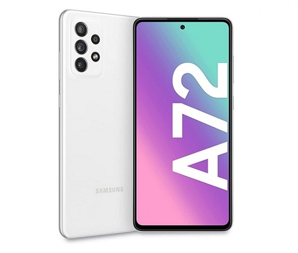 SMARTPHONE SAMSUNG GALAXY A72 SM A725F 128 GB DUAL SIM OCTA CORE 6.7" SUPER AMOLED 4G LTE WIFI BLUETOOTH 4 FOTOCAMERE AWESOME WHITE / BIANCO