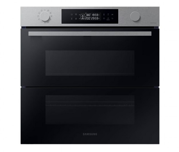 FORNO ELETTRICO SAMSUNG MULTIFUNZIONE INCASSO NV7B45305AS/U1 / NV7B45403BS VENTILATO 60 CM 76 L DUAL COOK DOPPIA PORTA VAPORE GRILL WIFI BLUETOOTH DISPLAY LED INOX / NERO CLASSE A+