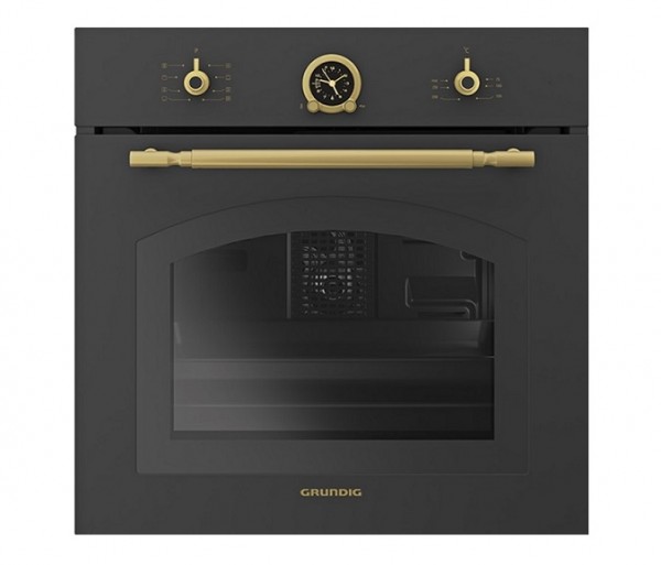 FORNO RUSTICO MULTIFUNZIONE GRUNDIG GEBM 62000 A 60 CM 71 L 8 FUNZIONI ANTRACITE / NERO CLASSE A