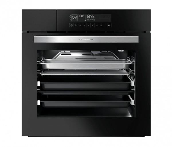 FORNO ELETTRICO GRUNDIG AD INCASSO GEIDD 27000 B 60 CM 71 L GRILL VAPORE NERO / INOX CLASSE A+