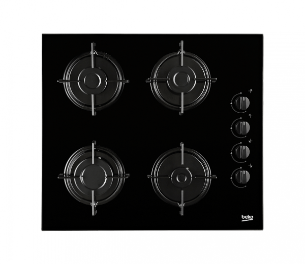 PIANO COTTURA BEKO HISG 64120 S 60 CM A GAS 4 FUOCHI NERO GARANZIA UFFICIALE