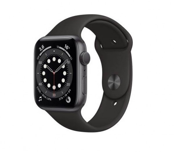 SMARTWATCH APPLE WATCH 6 44 MM GPS 32 GB CASSA IN ALLUMINIO GRIGIO SIDERALE CINTURINO SPORT NERO