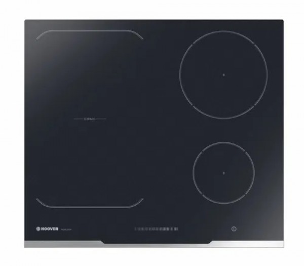 PIANO COTTURA A INDUZIONE HOOVER HIES430B 4 FUOCHI (1 ZONA E-SPACE) 60 CM COMANDI TOUCH NERO