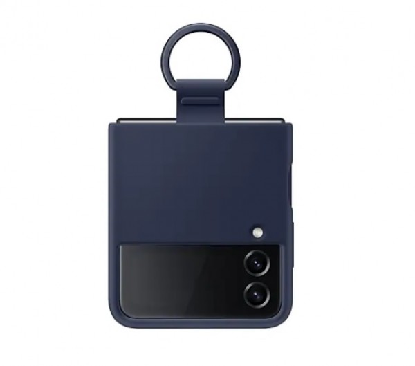 GALAXY Z FLIP4 SILICONE COVER CON ANELLO EF-PF721TNEGWW NAVY / BLU