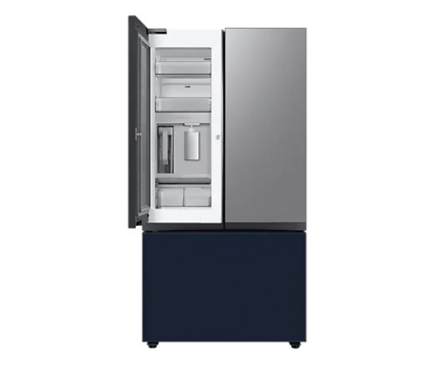 FRIGORIFERO SAMSUNG RF24BB660E2M 3 PORTE BESPOKE BEVERAGE CENTER (CARAFFA + DISPENSER + MACCHINA DEL GHIACCIO) 674 L NO FROST PREMIUM LIBERA INSTALLAZIONE INOX + METAL NAVY CLASSE E