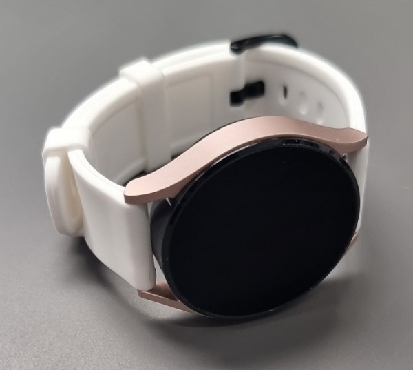 SMARTWATCH SAMSUNG GALAXY WATCH 4 40 MM SM R860 1.2" SUPER AMOLED 16 GB BLUETOOTH WIFI CASSA ORO CINTURINO BIANCO
