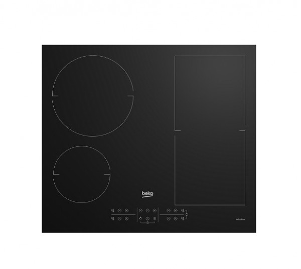 PIANO COTTURA BEKO HII64210FMTR 60 CM A INDUZIONE 4 FUOCHI CON 1 SEZIONE INDYFLEX 9 LIVELLI DI COTTURA VETRO NERO GARANZIA UFFICIALE