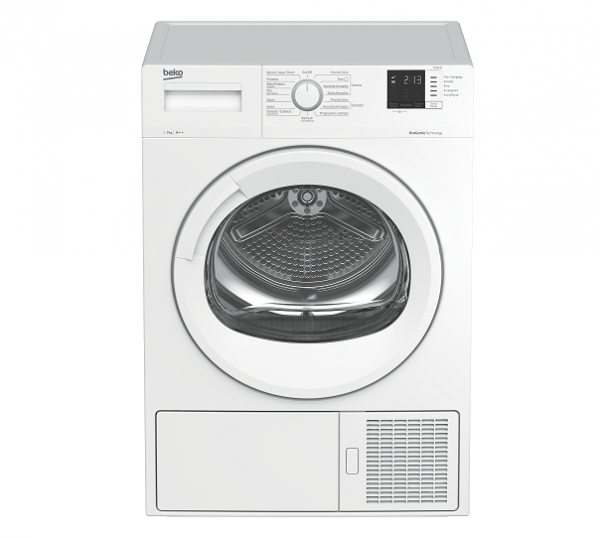 ASCIUGATRICE BEKO DRX823W 8 KG CARICO FRONTALE POMPA DI CALORE 15 PROGRAMMI LIBERA INSTALLAZIONE CLASSE A++