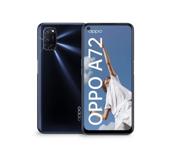 SMARTPHONE OPPO A72 CPH2067 128 GB DUAL SIM 6.5" 4G LTE QUAD CAMERA 48 MP AI TWILIGHT BLACK / NERO