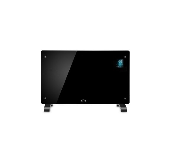 RADIATORE AD OLIO DIGITALE / STUFETTA DCG TC50TT ELEMENTO RISCALDANTE IN ALLUMINIO 3 LIVELLI DI POTENZA TIMER 24H VETRO TEMPERATO NERO