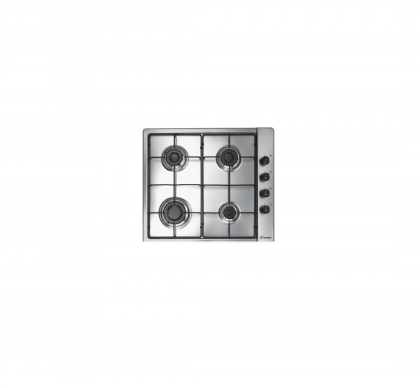 PIANO COTTURA CANDY CLG 64 SPX 4 FUOCHI A GAS 60 CM GRIGLIE IN METALLO INOX
