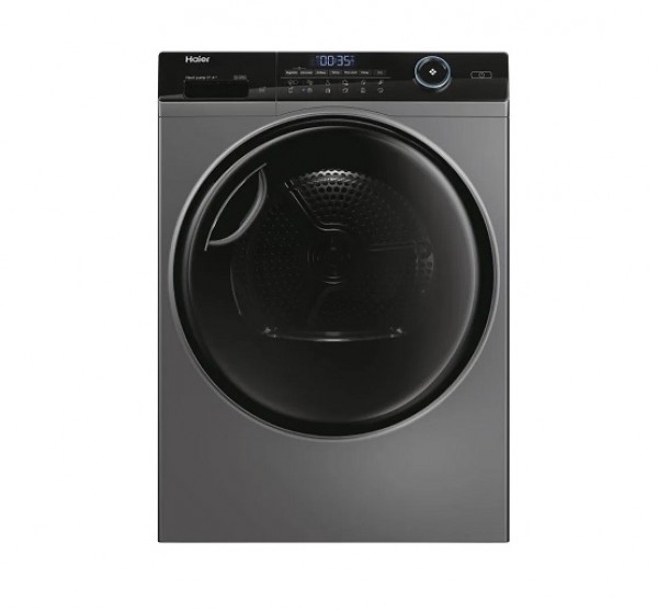 ASCIUGATRICE HAIER HD80-A3959R-S 8 KG 67.5 CM CARICO FRONTALE POMPA DI CALORE PARTENZA DIFFERITA INVERTER WIFI BLUETOOTH LIBERA INSTALLAZIONE ANTRACITE / NERO A+++