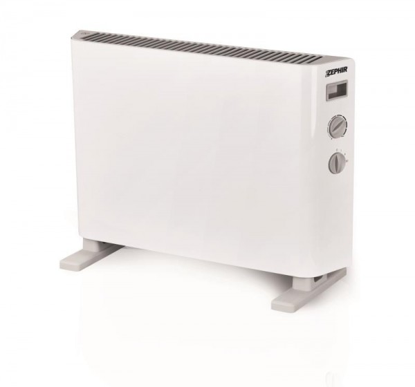 STUFETTA ELETTRICA / TERMOCONVETTORE DA PAVIMENTO ZEPHIR ZCV2100M-B 3 LIVELLI DI POTENZA (750/1250/2000W) TERMOSTATO REGOLABILE BIANCO
