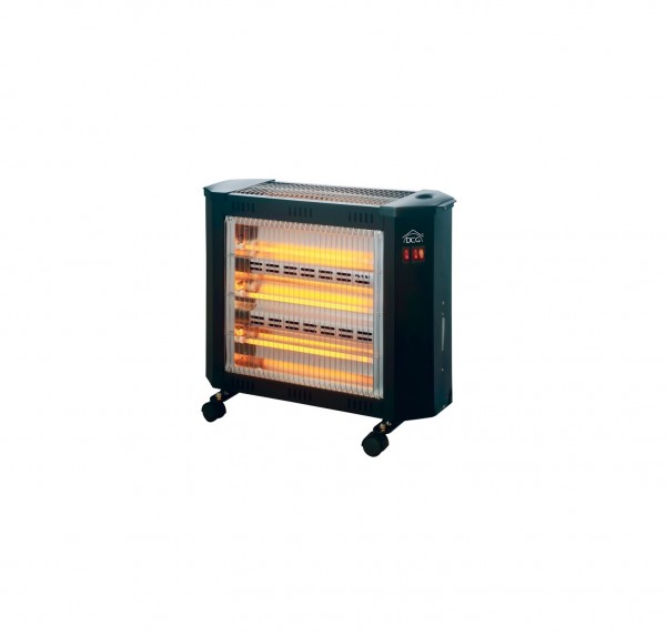 STUFA AL QUARZO DGC SA9624 4 ELEMENTI 3 LIVELLI DI TEMPERATURA 2000 W CON UMIDIFICATORE NERO