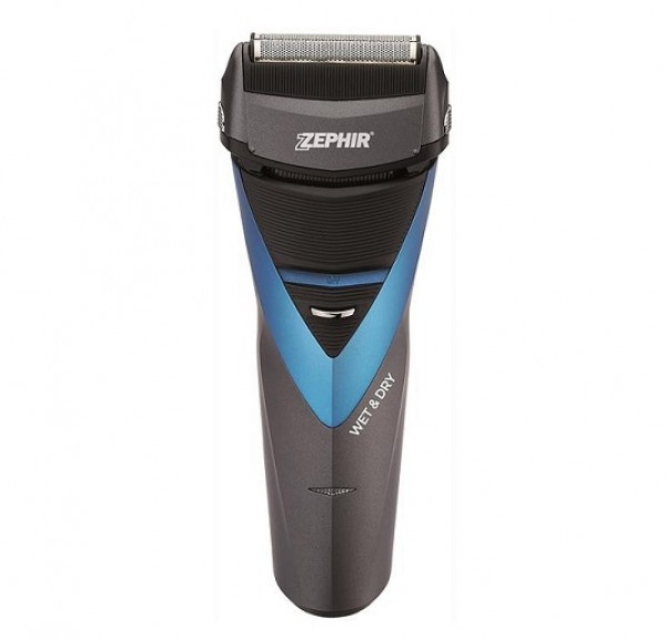 RASOIO ELETTRICO ZEPHIR ZHB672 RICARICABILE WET&DRY RASATURE A TESTINE FLOTTANTI NERO / BLU