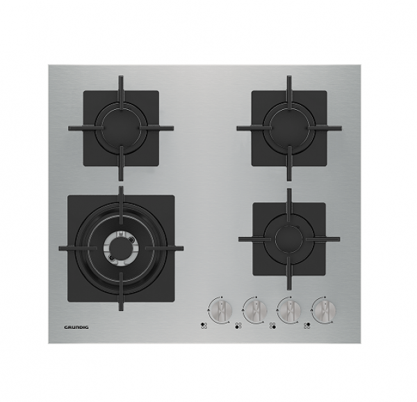 PIANO COTTURA GRUNDIG GIGF 6234120 X 60 CM A INDUZIONE 4 FUOCHI INOX GRIGLIE IN GHISA