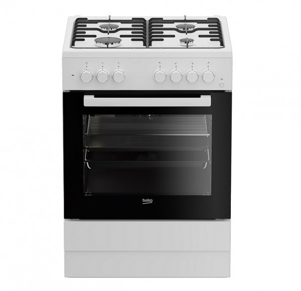 CUCINA ELETTRICA VENTILATA BEKO FSE62110DW 60x60 CM GAS 4 FUOCHI 66 L 6 FUNZIONI GRILL LIBERA INSTALLAZIONE BIANCO CLASSE A