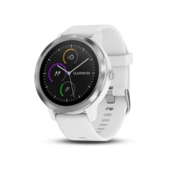 SMARTWATCH GARMIN VIVOACTIVE 3 010-01769-20 GPS BLUETOOTH CINTURINO IN SILICONE BIANCO ACCIAIO INOSSIDABILE