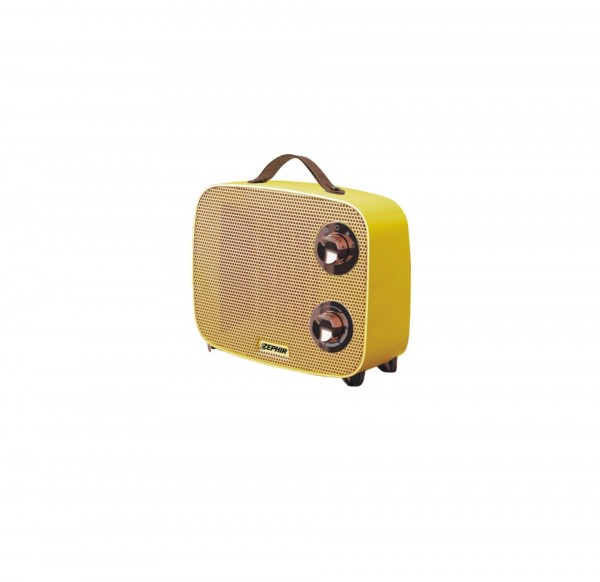 STUFETTA / TERMOVENTILATORE CERAMICO ZEPHIR ZPTC888 2 LIVELLI DI POTENZA 750/1500W TERMOSTATO REGOLABILE SENAPE