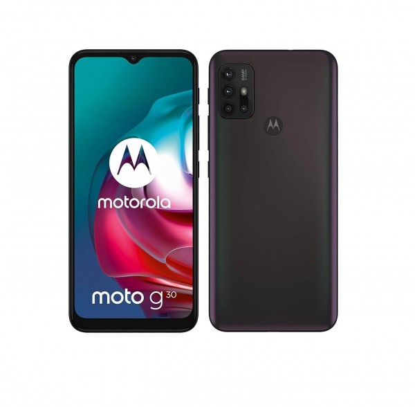 SMARTPHONE MOTOROLA MOTO G30 XT2129-2 128 GB DUAL SIM 6.5" 4G LTE QUATTRO FOTOCAMERE 64 MP OCTA CORE DARK PEARL / NERO