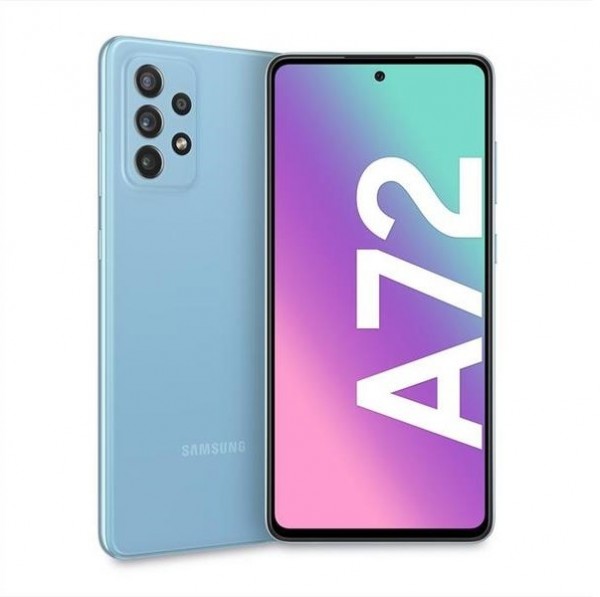 SMARTPHONE SAMSUNG GALAXY A72 SM A725F 128 GB DUAL SIM OCTA CORE 6.7" SUPER AMOLED 4G LTE WIFI BLUETOOTH 4 FOTOCAMERE AWESOME BLUE