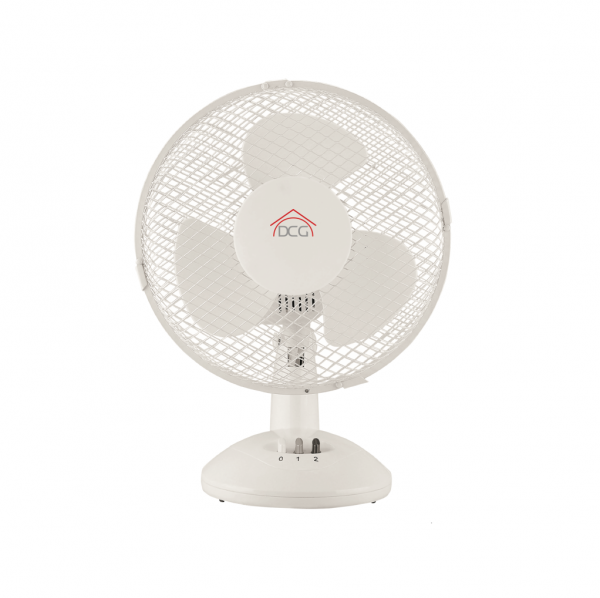 VENTILATORE DA TAVOLO DCG VE9025 25 CM OSCILLAZIONE ORIZZONTALE 2 VELOCITA' BIANCO