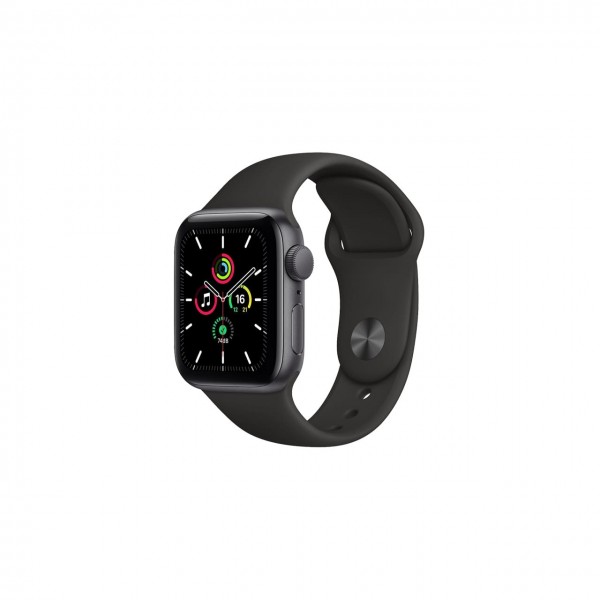 SMARTWATCH APPLE WATCH SE 44 MM GPS CASSA IN ALLUMINIO GRIGIO SIDERALE CINTURINO SPORT BAND NERO