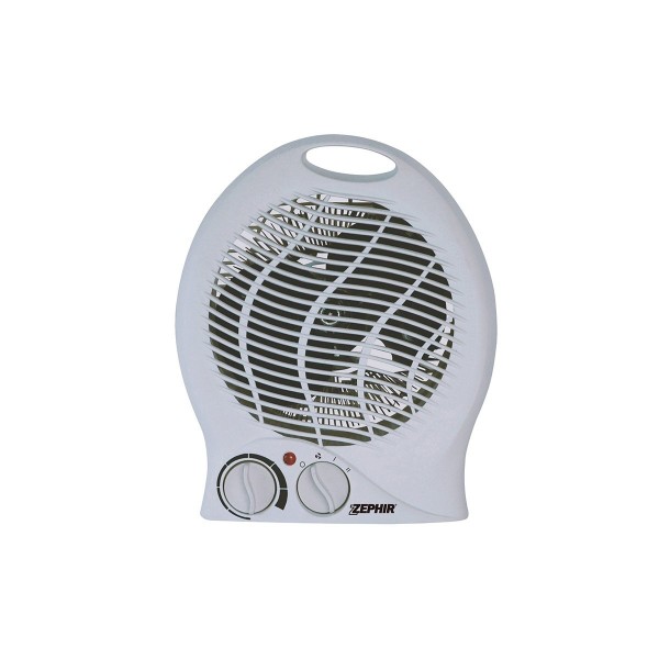 CALDOBAGNO / TERMOVENTILATORE ZEPHIR ZTRM1 2 LIVELLI DI POTENZA 1000/2000 W TERMOSTATO REGOLABILE BIANCO