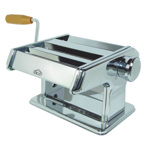 MACCHINA PER LA PASTA DCG PM1500 RULLO IN ACCIAIO 9 POSIZIONI DI TAGLIO MANIGLIA REMOVIBILE