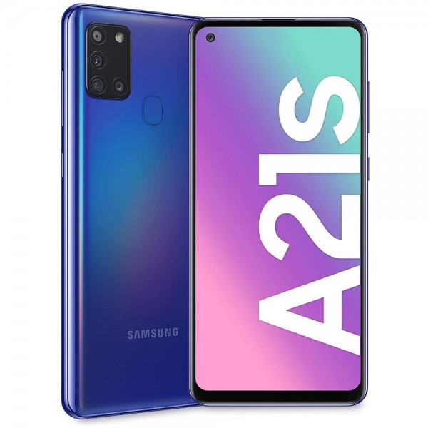 SMARTPHONE SAMSUNG GALAXY A21s SM A217F 128 GB OCTA CORE 6.5" QUATTRO FOTOCAMERE 4G LTE WIFI BLUETOOTH BLU