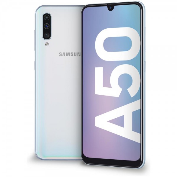 SMARTPHONE SAMSUNG GALAXY A50 SM A505F DUAL SIM 128 GB OCTA CORE 6.4" SUPER AMOLED 25 + 5 + 8 MP 4G LTE WIFI BLUETOOTH WHITE