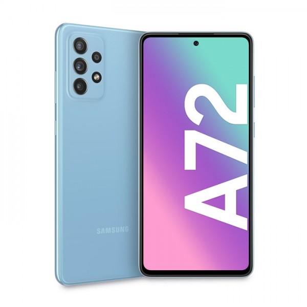 SMARTPHONE SAMSUNG GALAXY A72 SM A725F 256 GB DUAL SIM OCTA CORE 6.7" SUPER AMOLED 4G LTE WIFI BLUETOOTH 4 FOTOCAMERE AWESOME BLUE