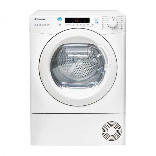 ASCIUGATRICE CANDY SMART CS H8A2DE-S 8 KG CARICO FRONTALE POMPA DI CALORE 16 PROGRAMMI PARTENZA RITARDATA LIBERA INSTALLAZIONE NFC CLASSE A++