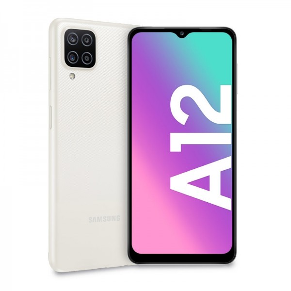 SMARTPHONE SAMSUNG GALAXY A12 SM A125F DUAL SIM 128 GB OCTA CORE 6.5" 4G LTE WIFI BLUETOOTH BIANCO