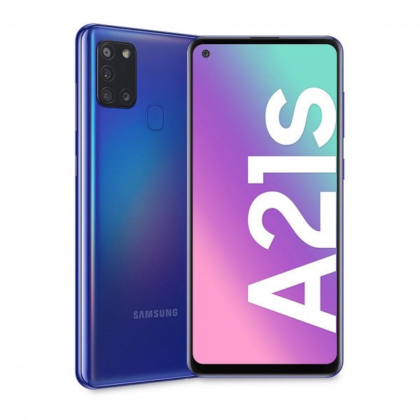 SMARTPHONE SAMSUNG GALAXY A21s SM A217F DUAL SIM 32 GB OCTA CORE 6.5" QUATTRO FOTOCAMERE 4G LTE WIFI BLUETOOTH BLU