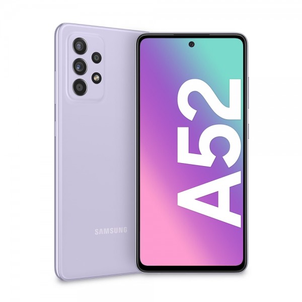 SMARTPHONE SAMSUNG GALAXY A52 SM A525F 128 GB DUAL SIM OCTA CORE 6.5" SUPER AMOLED 4G LTE QUADRUPLA FOTOCAMERA AWESOME VIOLET / VIOLA