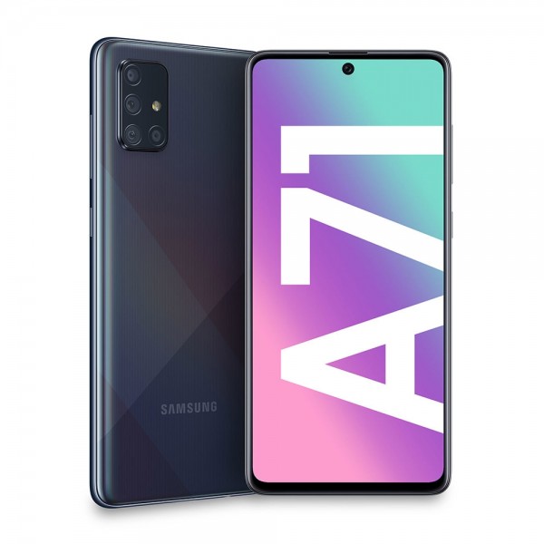 SMARTPHONE SAMSUNG GALAXY A71 SM A715F 128 GB DUAL SIM OCTA CORE 6.7" SUPER AMOLED PLUS 4G LTE WIFI BLUETOOTH 4 FOTOCAMERE PRISM CRUSH BLACK / NERO