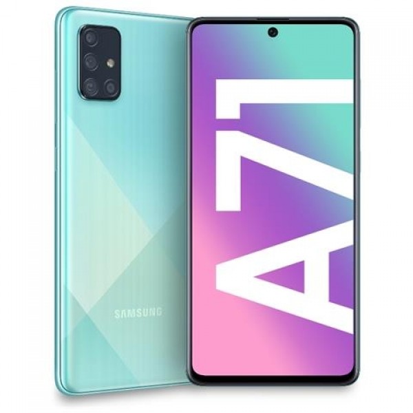 SMARTPHONE SAMSUNG GALAXY A71 SM A715F 128 GB DUAL SIM OCTA CORE 6.7" SUPER AMOLED PLUS 4G LTE WIFI BLUETOOTH 4 FOTOCAMERE PRISM CRUSH BLUE