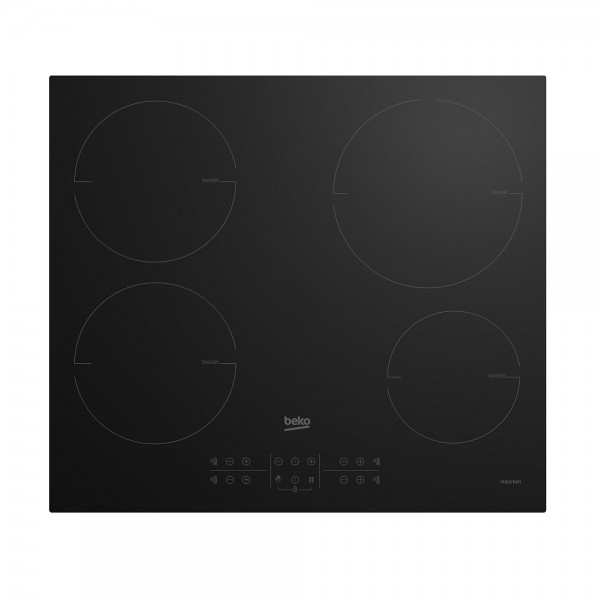 PIANO COTTURA BEKO HII64210MT 60 CM A INDUZIONE 4 FUOCHI 9 LIVELLI DI COTTURA VETRO NERO