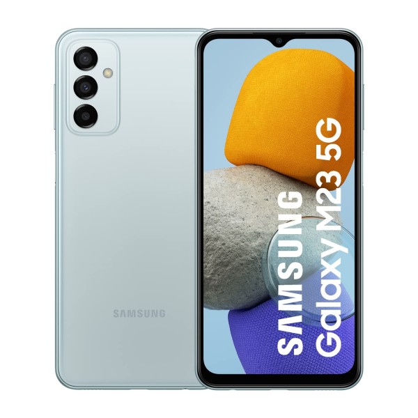 SMARTPHONE SAMSUNG GALAXY M23 5G SM M236B 128 GB DUAL SIM 6.6" TRIPLA FOTOCAMERA OCTA CORE LIGHT BLUE