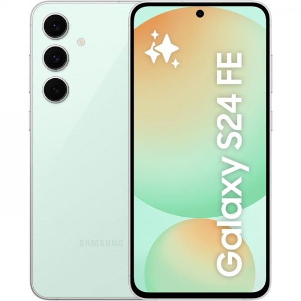 SMARTPHONE SAMSUNG GALAXY S24 FE 5G SM S721B 256 GB DUAL SIM 6.7" TRIPLA FOTOCAMERA 50 MP DECA CORE MINT / VERDE
