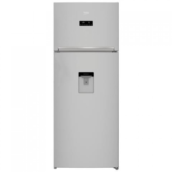 FRIGORIFERO BEKO RDNE455E20DS DOPPIA PORTA 402 L 70 CM NO FROST LIBERA INSTALLAZIONE DISPENSER SILVER CLASSE A+