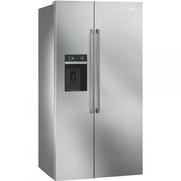 FRIGORIFERO SMEG SIDE BY SIDE SBS63XED 90 CM 544 L TOTAL NO FROST DISPENSER ACQUA E GHIACCIO LIBERA INSTALLAZIONE INOX CLASSE A+