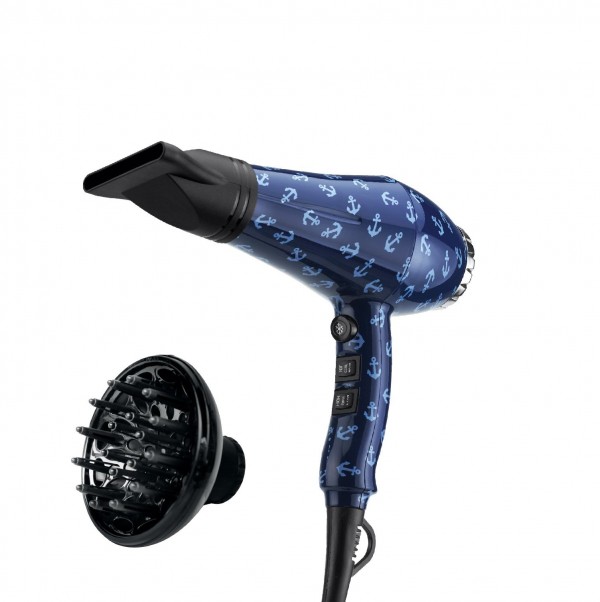 PHON / ASCIUGACAPELLI PROFESSIONALE ZEPHIR ZHB3000A 2000W 2 VELOCITA' 3 LIVELLI DI TEMPERATURA BLU