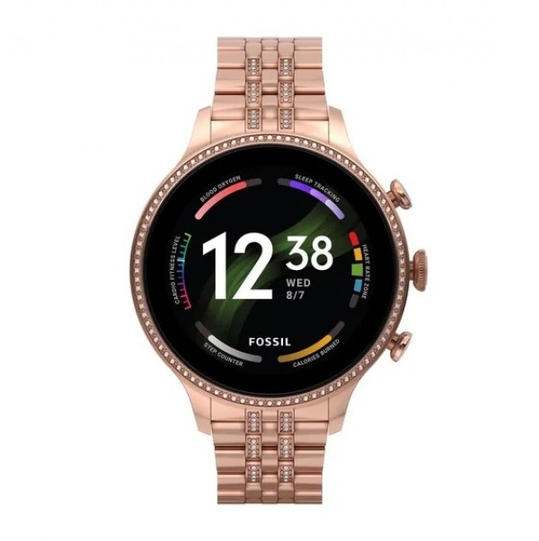 FOSSIL GEN 6 SMARTWATCH DW13F1 42 MM 8 GB BLUETOOTH WIFI NFC GPS CASSA / CINTURINO IN ACCIAIO ORO