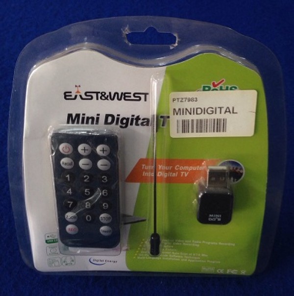 MINI DIGITAL TV STICK EAST&WEST REGISTRATORE DIGITALE TERRESTRE E PROGRAMMI  RADIO DVB-T USB